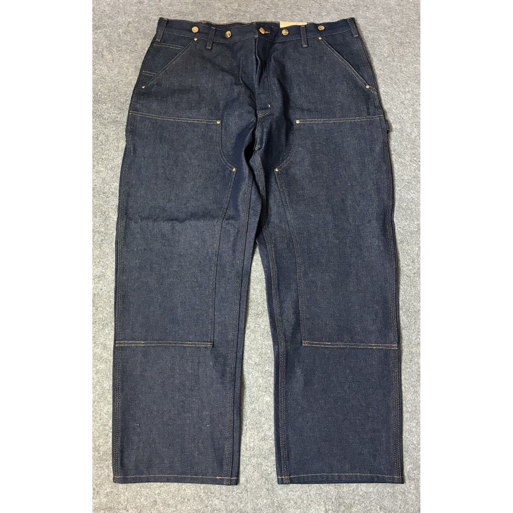Carhartt Mens 40x30 Loose Fit Double knee Logger Jeans Raw Denim B07 New NWT NOS